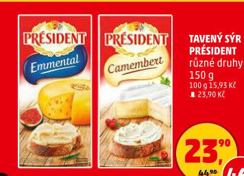 Tavené sýry Président