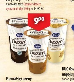 Pudingový dezert se šlehačkou