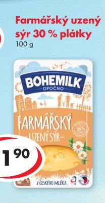 Farmářský uzený sýr 30 % plátky