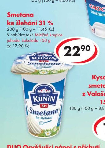 Smetana ke šlehání 31 %