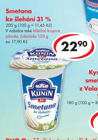 Smetana ke šlehání 31%