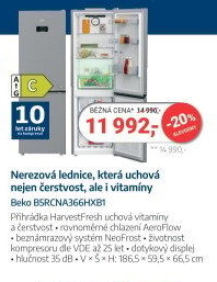 Kombinovaná chladnička Beko B5RCNA366HXB1