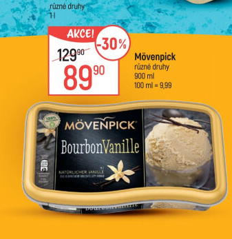 Zmrzlina ve vaničce Mövenpick