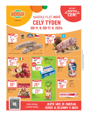 akční leták Globus 11.9.2024-17.9.2024
