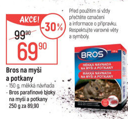Měkká návnada na myši a potkany Bros