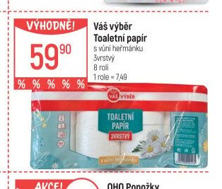 Váš výběr Toaletní papír