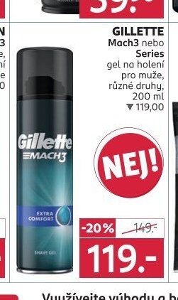 Gillette Mach3 gel na holení