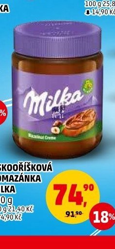 Lískooříšková pomazánka Milka