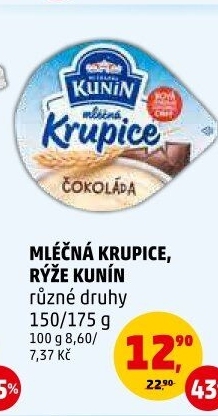 Mléčná krupice Mlékárna Kunín