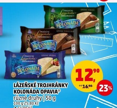 Oplatky trojhránky Kolonáda Opavia