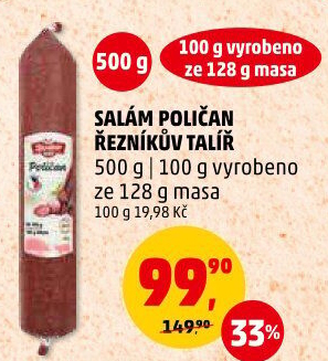 Salám Poličan Řezníkův talíř