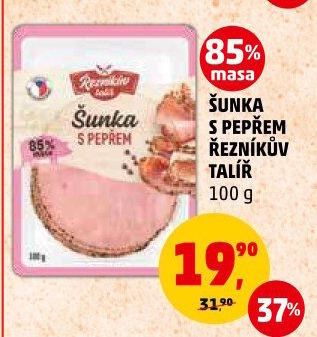 Šunka s pepřovým dekorem Řezníkův talíř