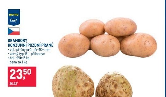 BRAMBORY KONZUMNÍ POZDNÍ PRANÉ