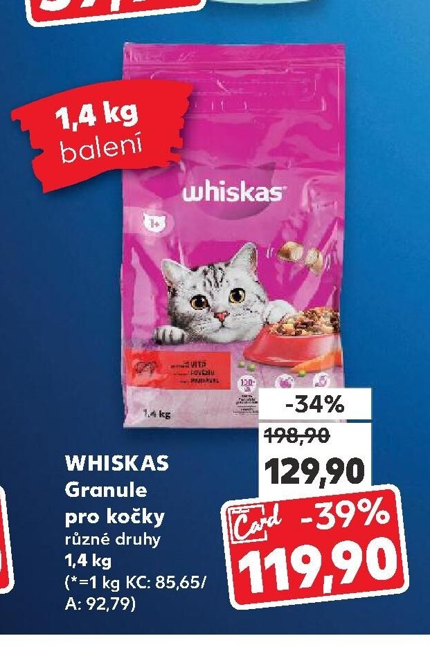 WHISKAS Granule pro kočky