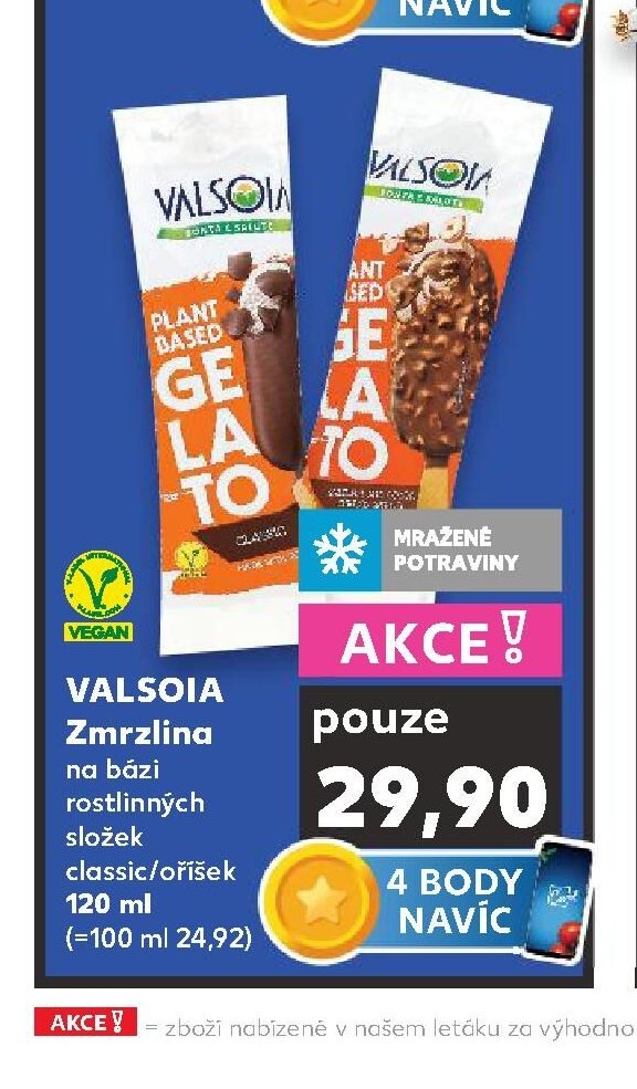 VALSOIA Zmrzlina na bázi rostlinných složek classic/oříšek 120 ml