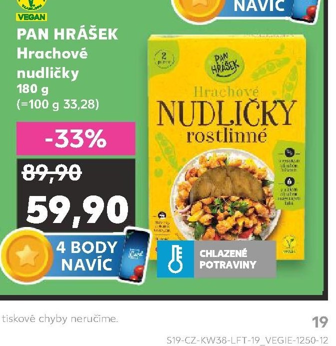 PAN HRÁŠEK Hrachové nudličky 180 g