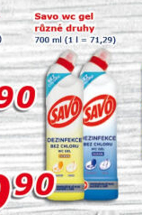 Gelový čistič WC Savo