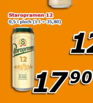 Pivo světlý ležák 12° Staropramen