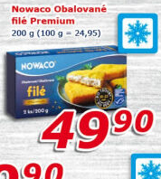 Rybí filé obalované mražené Premium Nowaco