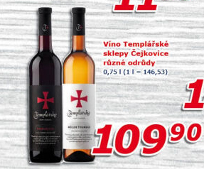 Vína Templářské sklepy Čejkovice
