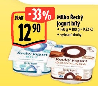 Bílý jogurt řecký 0% Milko