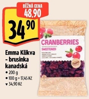 Brusinky sušené Emma