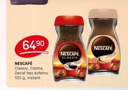 NESCAFÉ Classic, Crema, Decaf bez kofeinu