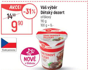 Dezert smetanový Váš Výběr