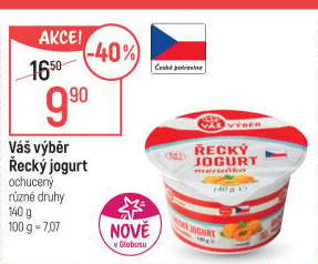 Jogurt řecký ochucený Váš Výběr