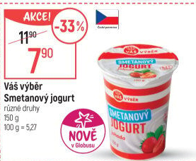 Ochucený jogurt smetanový Váš Výběr