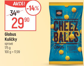 Snack sýrové kuličky Globus
