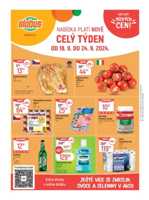 akční leták Globus 18.9.2024-24.9.2024
