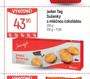 Jeden Tag Sušenky s mléčnou čokoládou