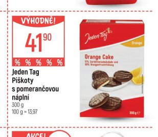 Jeden Tag Piškoty s pomerančovou náplní