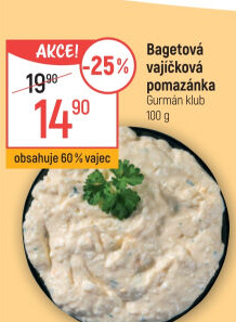 Bagetová vajíčková pomazánka