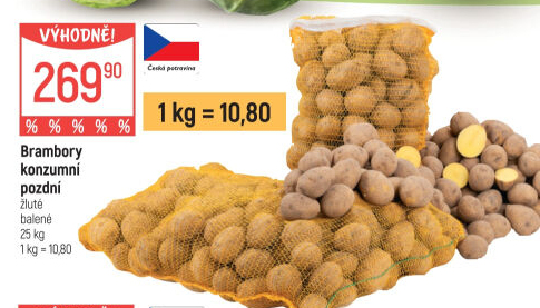 Brambory konzumní pozdní