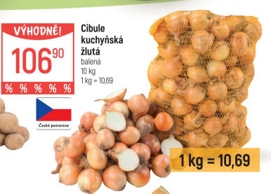 Cibule kuchyňská žlutá