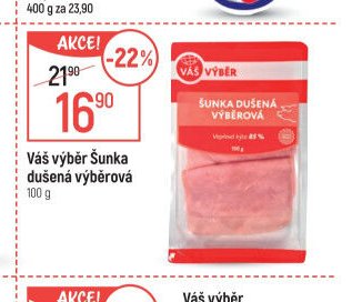 Váš výběr Šunka dušená výběrová 100 g