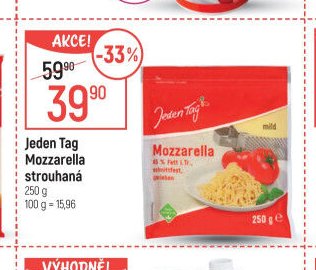 Jeden Tag Mozzarella strouhaná 250 g