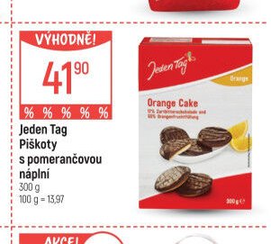Jeden Tag Piškoty s pomerančovou náplní