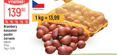 Brambory červené konzumní pozdní