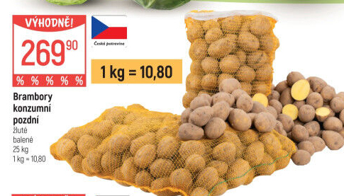 Brambory konzumní pozdní