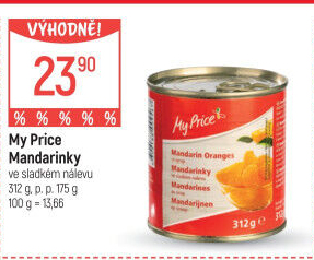 Kompot mandarinky My Price