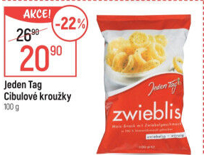 Snack cibulové kroužky Jeden Tag