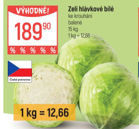 Zelí hlávkové bílé