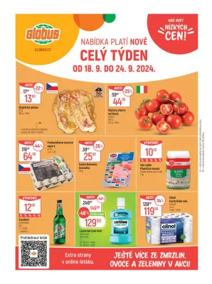 akční leták Globus 18.9.2024-24.9.2024