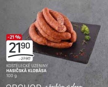 KOSTELECKÉ UZENINY HASIČSKÁ KLOBÁSA