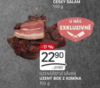 UZENÁŘSTVÍ VÁVRA UZENÝ BOK Z KOMÍNA