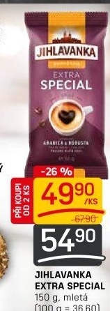 Mletá káva extra speciál Jihlavanka
