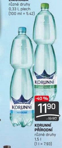 Přírodní voda Korunní